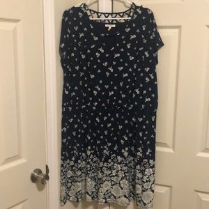 Maurices Navy Blue Floral Dress